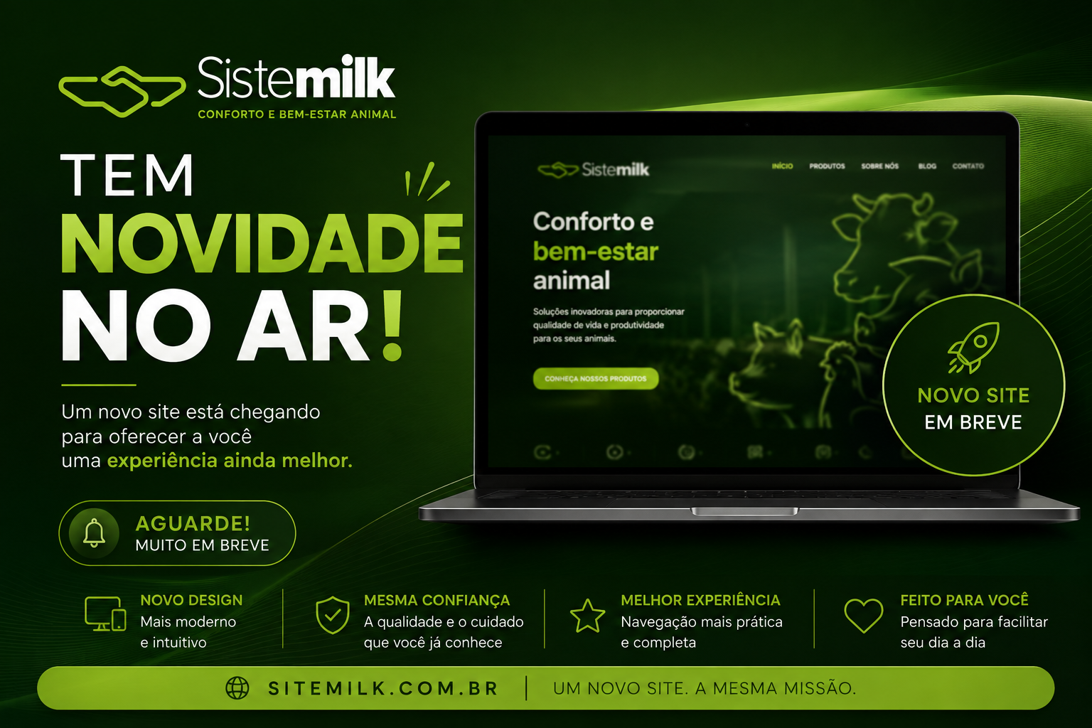 Novo site Sistemilk!